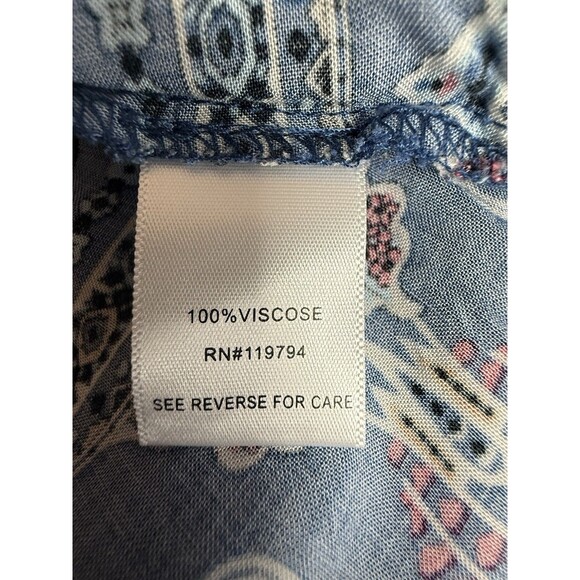 One World Womens Multi-Color Bohemian V-Neck Dress Size 2X - Picture 7 of 8